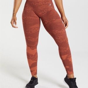 Gymshark Burnt Orange Camo Leggings